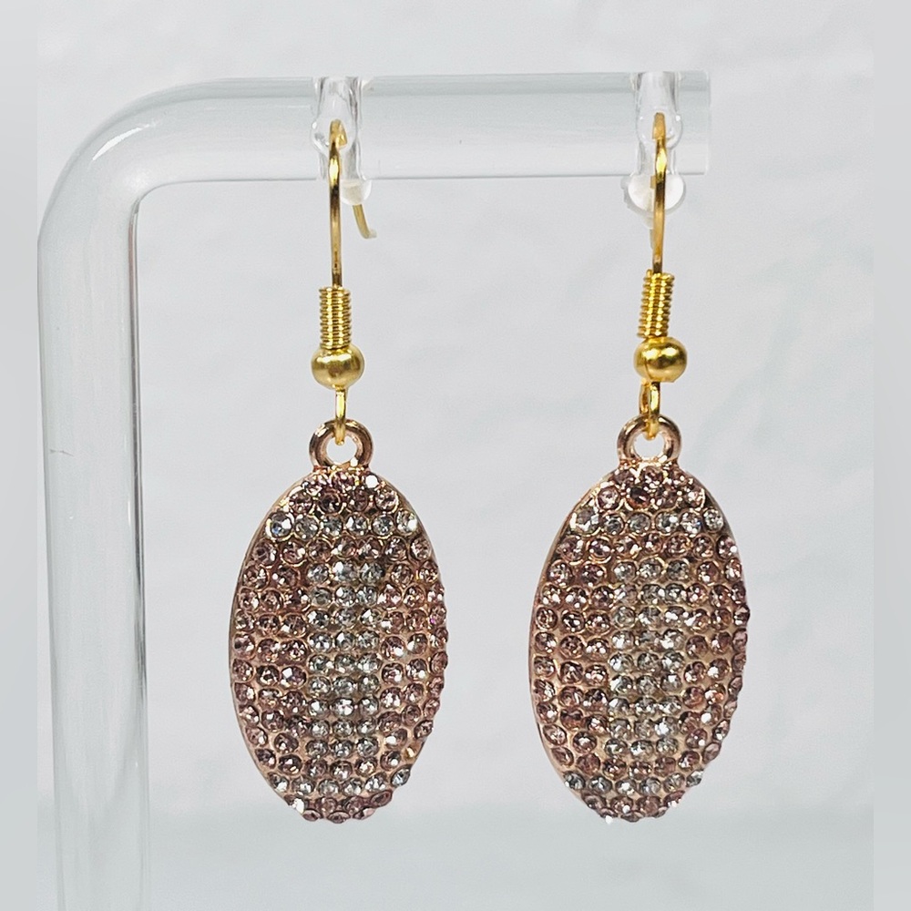 Bling Football Dangle Earrings